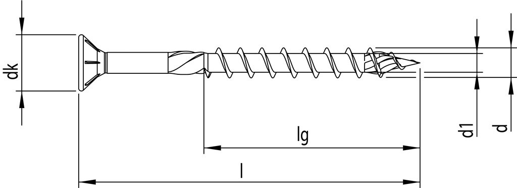 HECO-TOPIX 5 x 50 I-star A2 Decking screw countersunk head